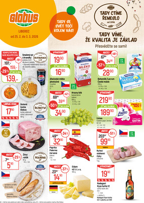 Akční leták Globus 25.2. - 3.3.2026 - Globus Liberec