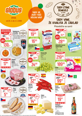 Akční leták Globus 25.2. - 3.3.2026 - Globus Opava