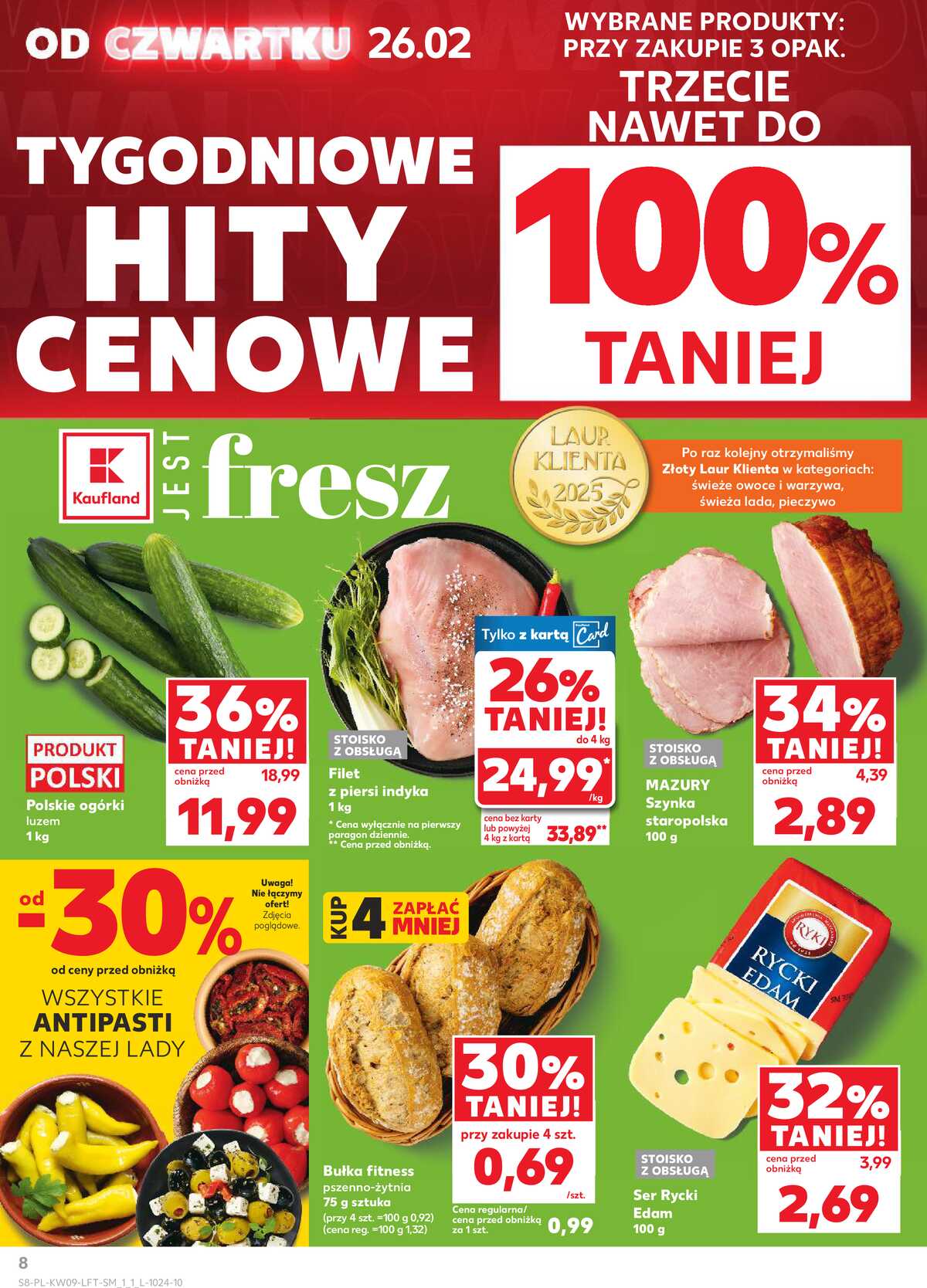 Leták Kaufland Polsko 26.2.-4.3.2026 - Noviny týdne strana 8