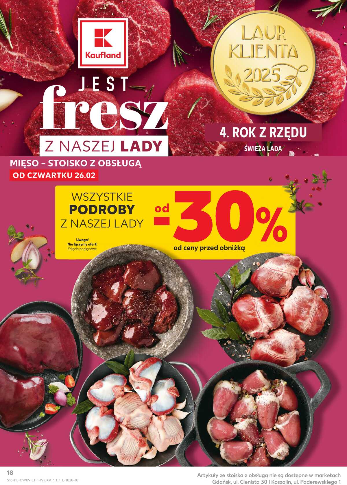 Leták Kaufland Polsko 26.2.-4.3.2026 - Noviny týdne strana 18