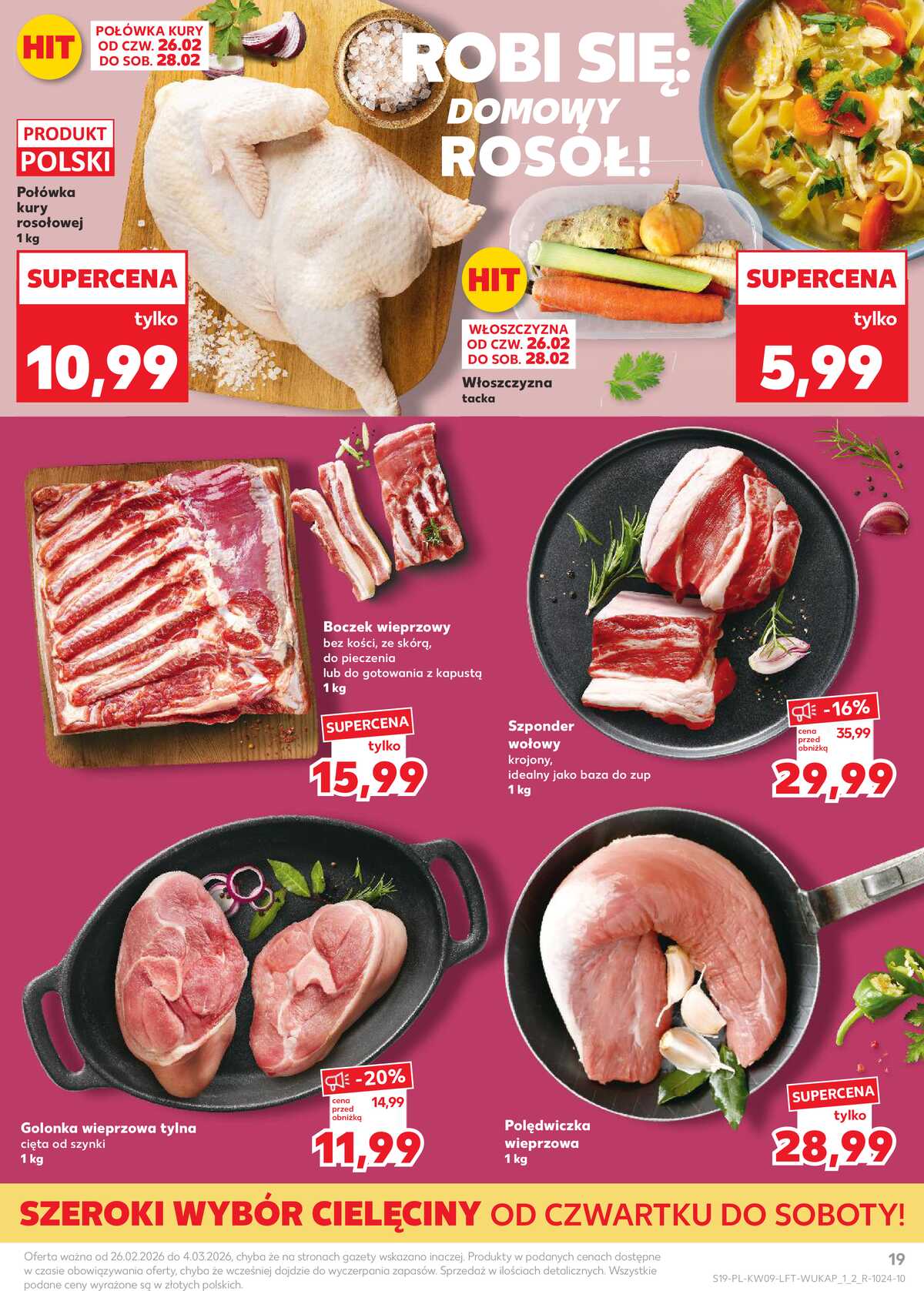 Leták Kaufland Polsko 26.2.-4.3.2026 - Noviny týdne strana 19