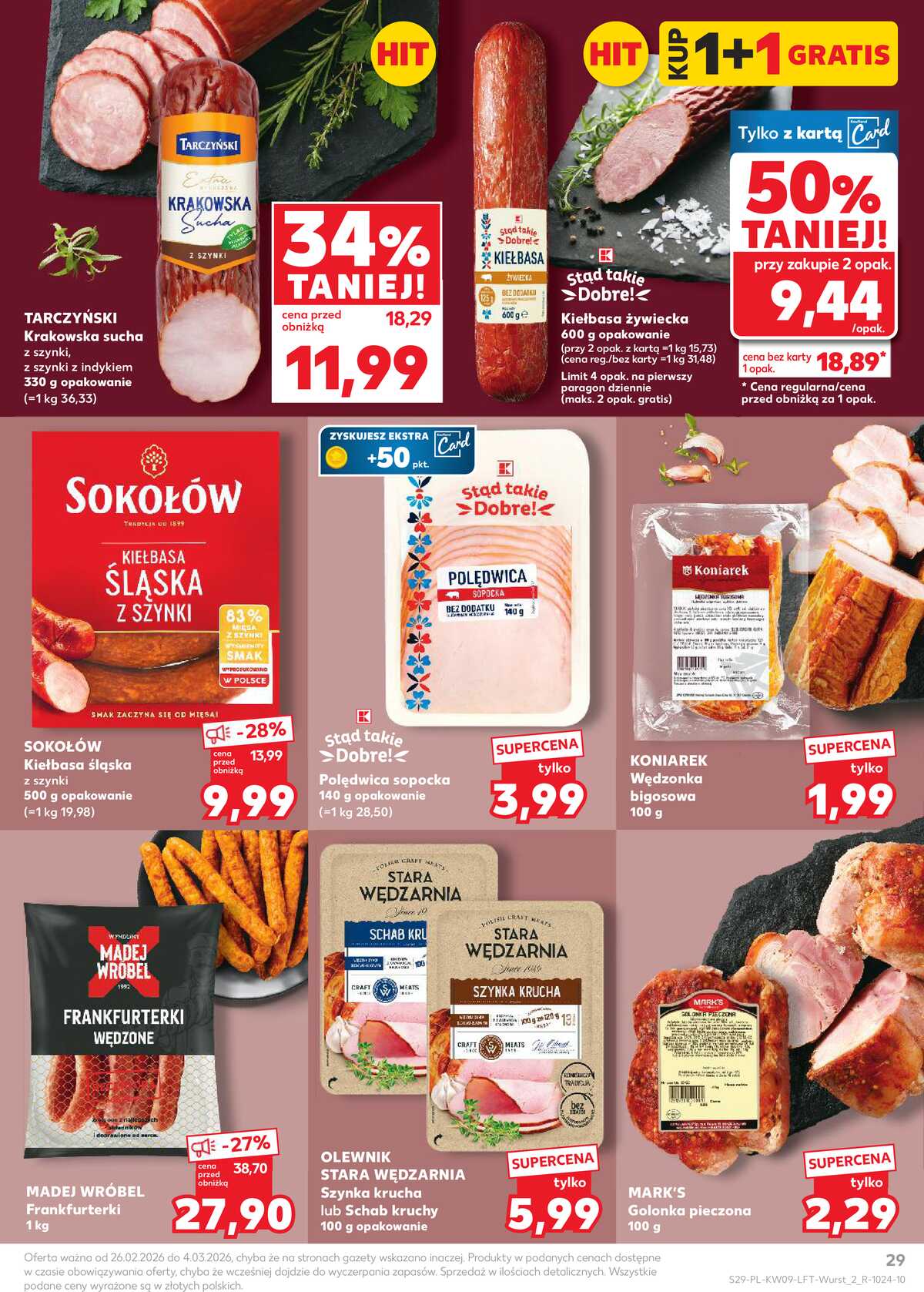 Leták Kaufland Polsko 26.2.-4.3.2026 - Noviny týdne strana 29