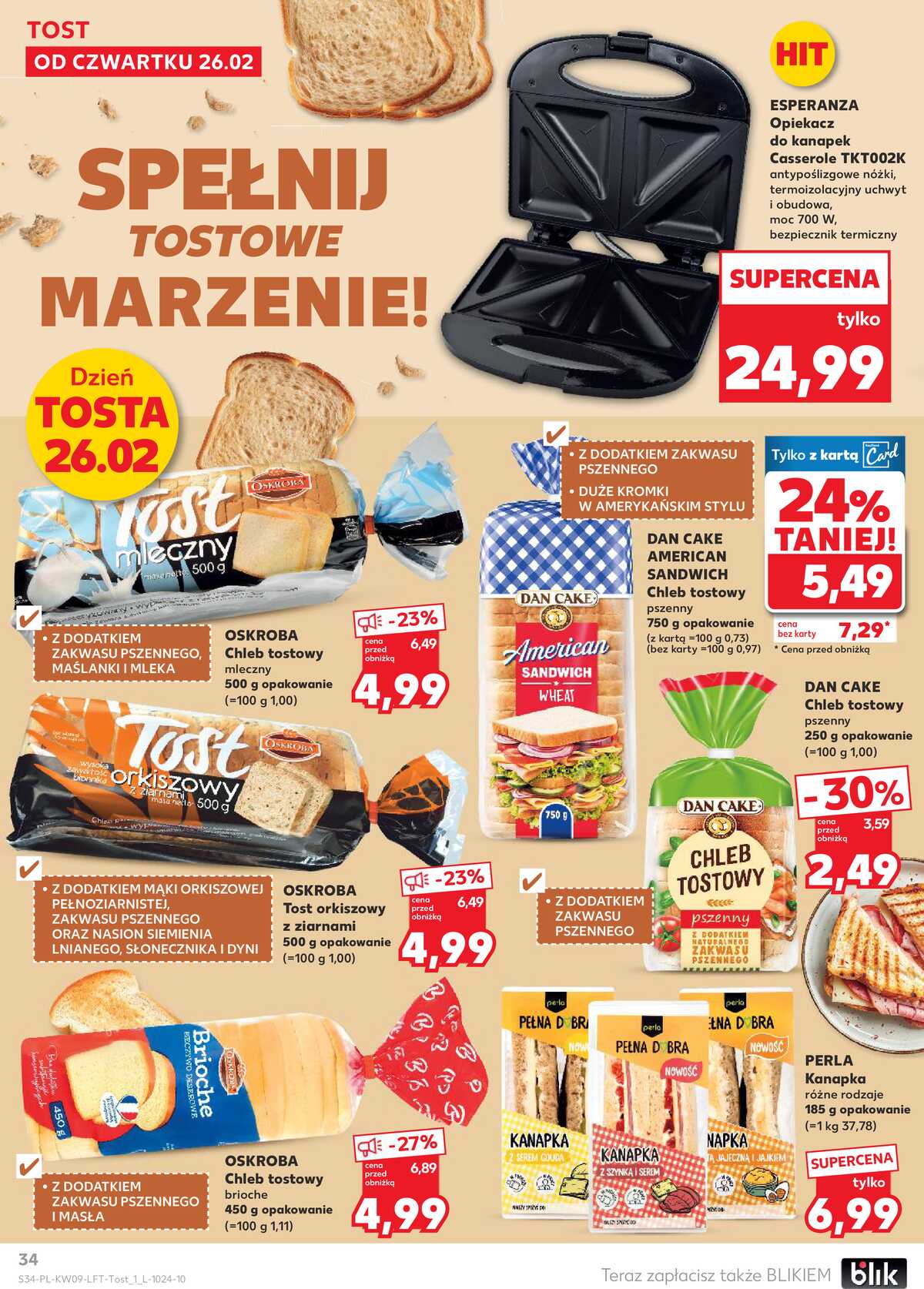 Leták Kaufland Polsko 26.2.-4.3.2026 - Noviny týdne strana 34