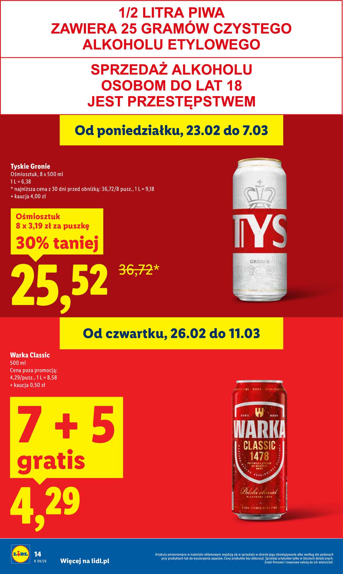 Leták Lidl Polsko 26.2.-28.2.2026 strana 14