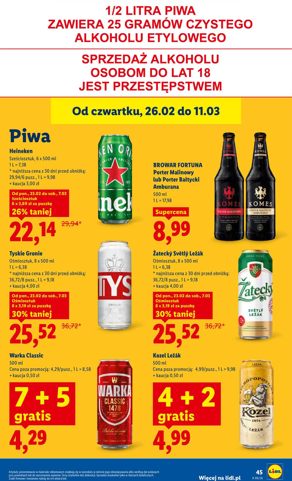 Leták Lidl Polsko 26.2.-28.2.2026 strana 45
