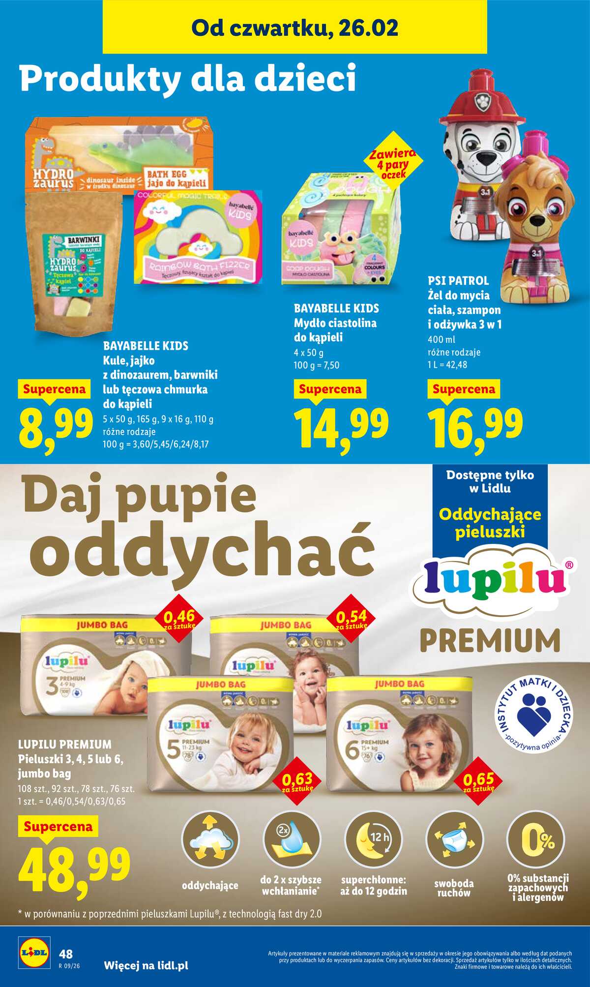 Leták Lidl Polsko 26.2.-28.2.2026 strana 48