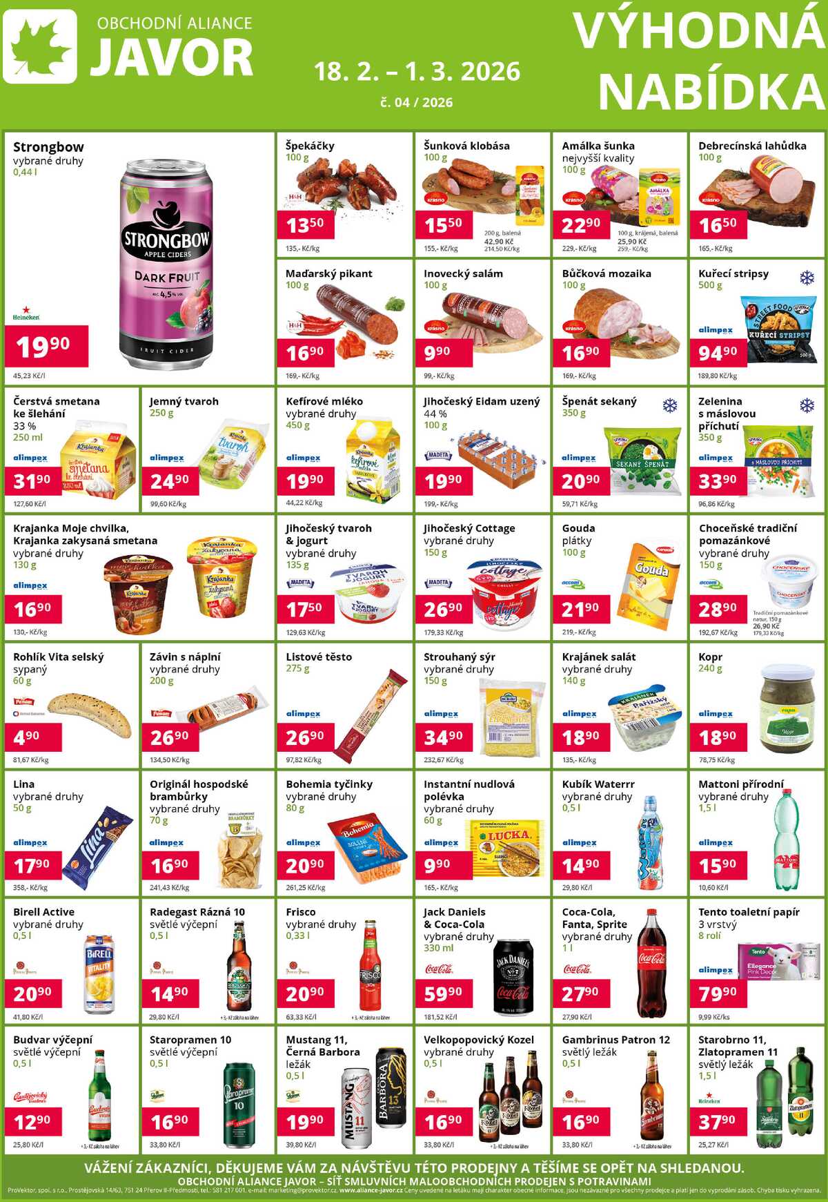 Obchodní aliance Javor do 1.3. strana 1