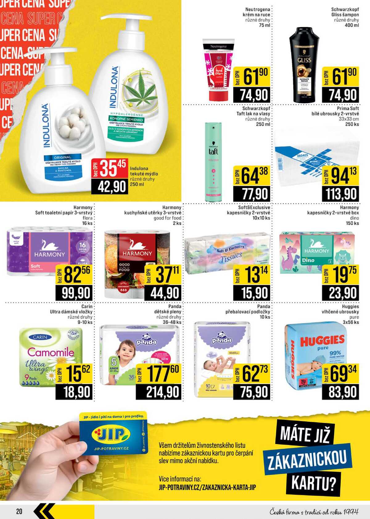 JIP Cash & Carry Brno, Praha, Ostrava, Jilemnice, Pardubice, Ostrava, Karlovy Vary, Olomouc a Zlín od 25.2. do 3.3.2026 strana 20