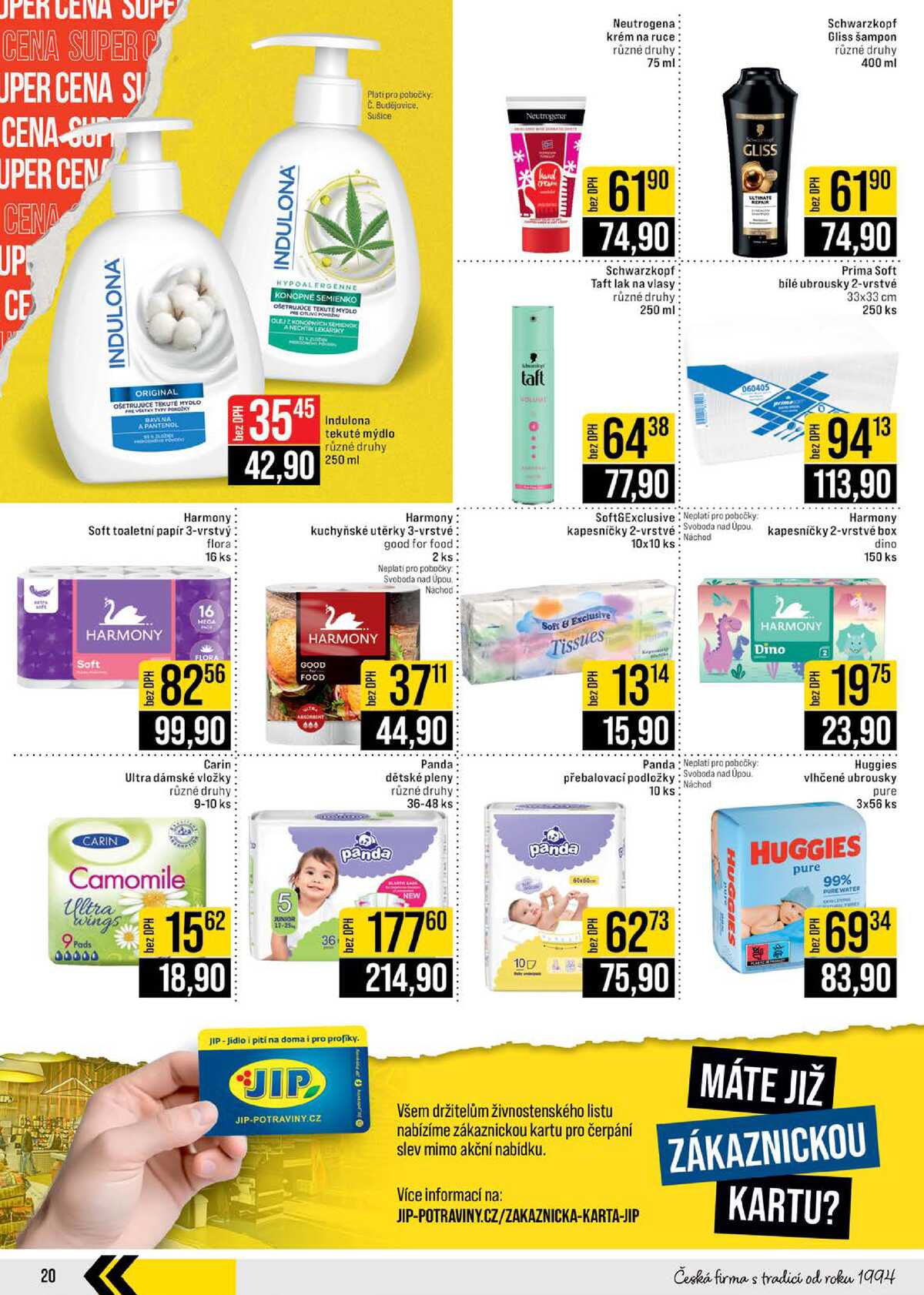 JIP Cash & Carry České Budějovice, Most, Náchod, Polička, Sušice a Svoboda nad Úpou od 25.2. do 3.3.2026 strana 20