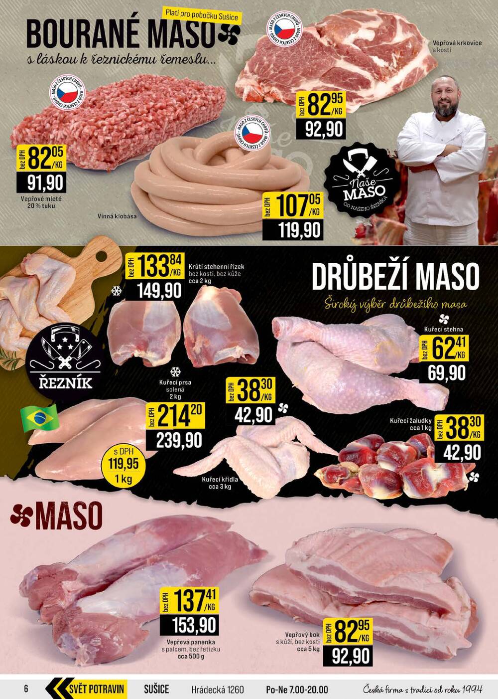 JIP Cash & Carry České Budějovice, Most, Náchod, Polička, Sušice a Svoboda nad Úpou od 25.2. do 3.3.2026