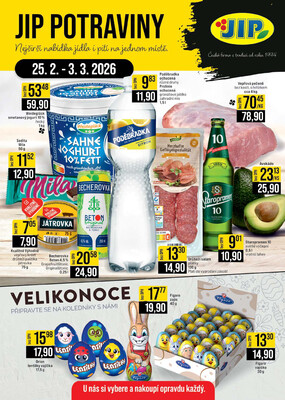 JIP Cash &amp;amp; Carry České Budějovice, Most, Náchod, Polička, Sušice a Svoboda nad Úpou od 25.2. do 3.3.2026