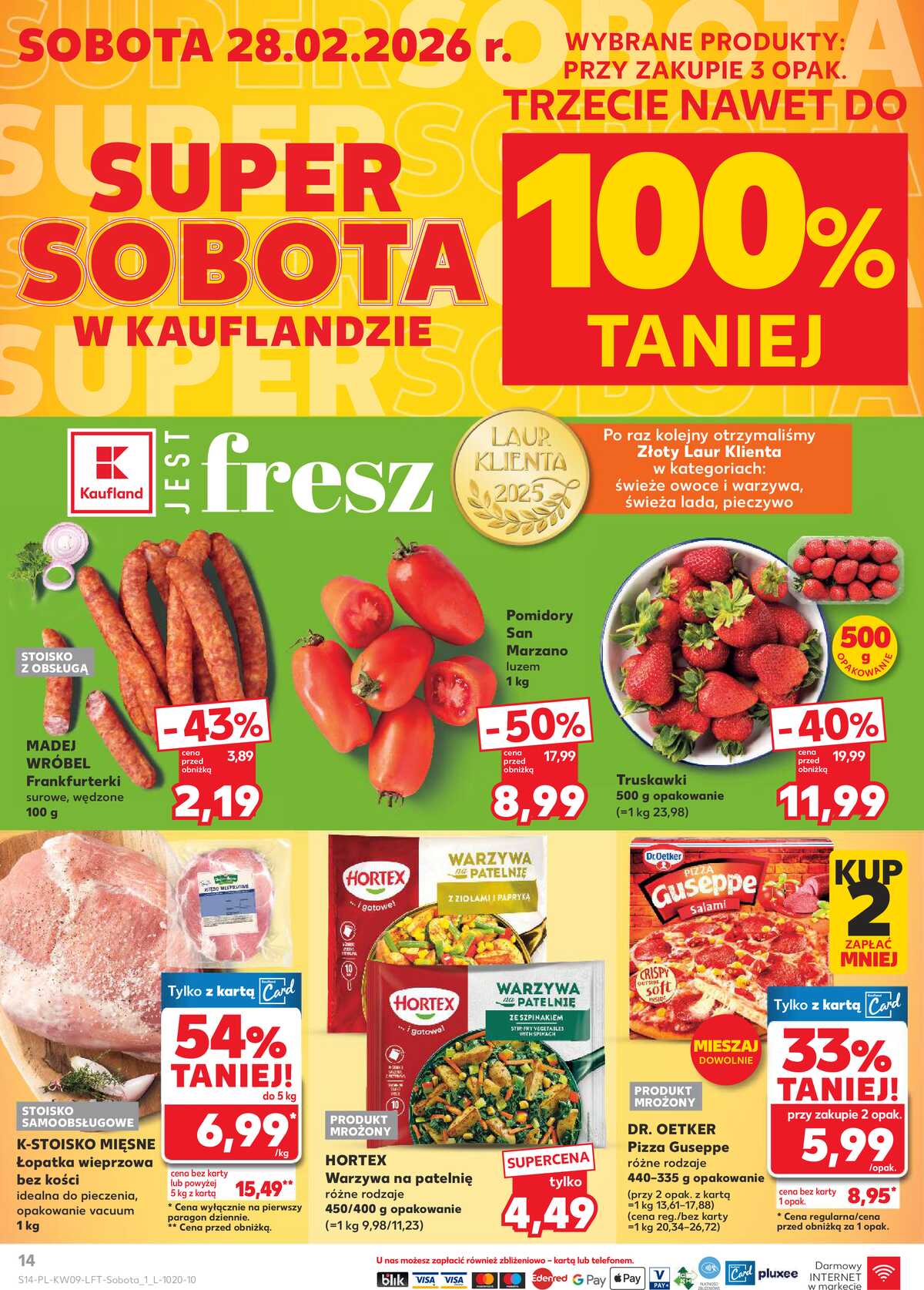 Leták Kaufland Polsko 26.2.-4.3.2026 - Noviny týdne strana 14