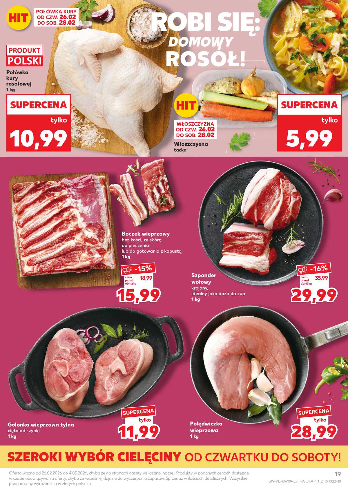 Leták Kaufland Polsko 26.2.-4.3.2026 - Noviny týdne strana 19