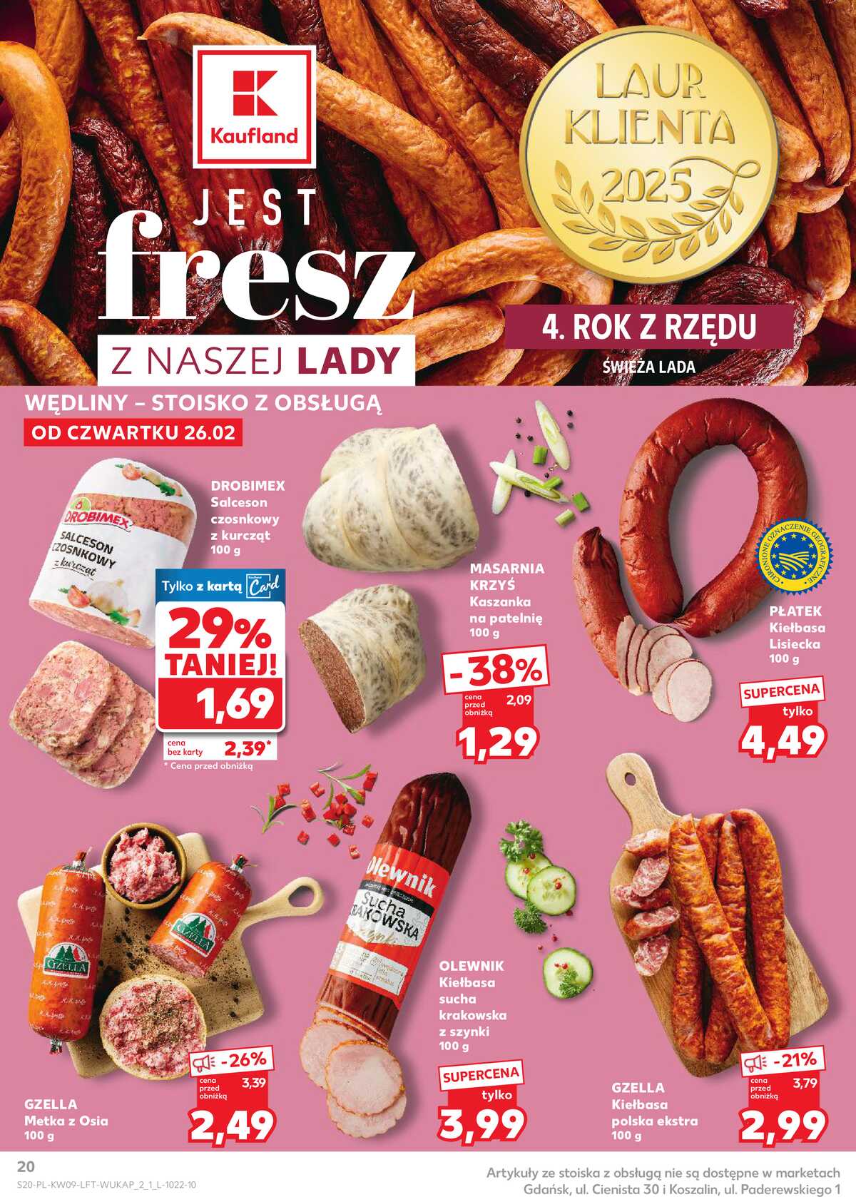 Leták Kaufland Polsko 26.2.-4.3.2026 - Noviny týdne strana 20