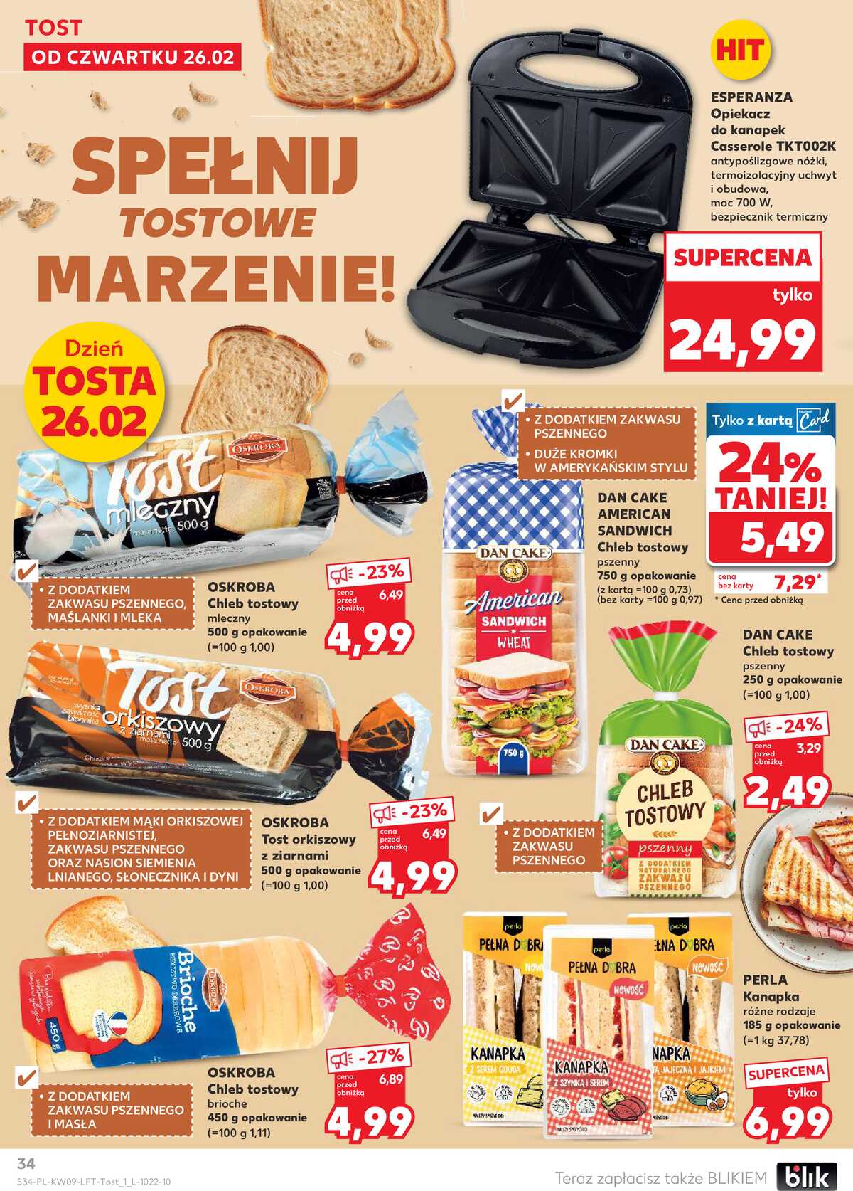 Leták Kaufland Polsko 26.2.-4.3.2026 - Noviny týdne strana 34