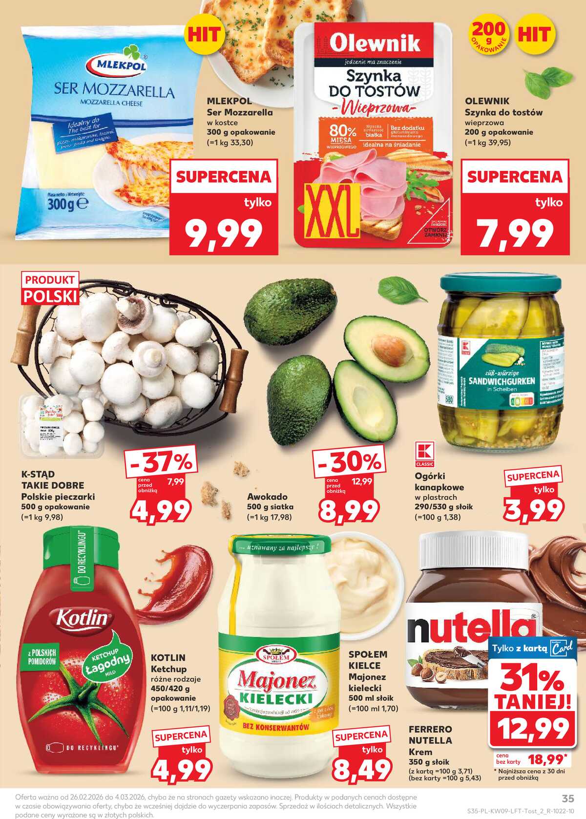 Leták Kaufland Polsko 26.2.-4.3.2026 - Noviny týdne strana 35