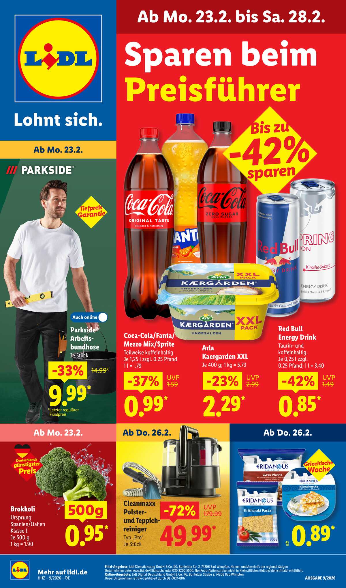 Leták Lidl Německo 23.2.-28.2.2026 strana 1