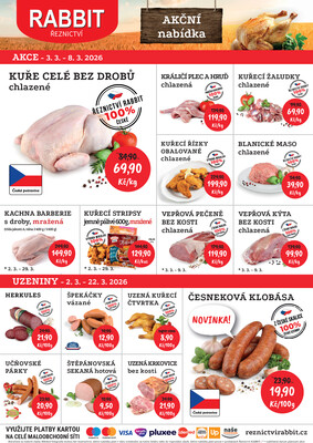 RABBIT řeznictví letáky