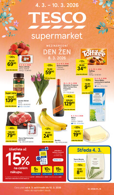 Tesco supermarkety od 4.3. do 10.3.2026