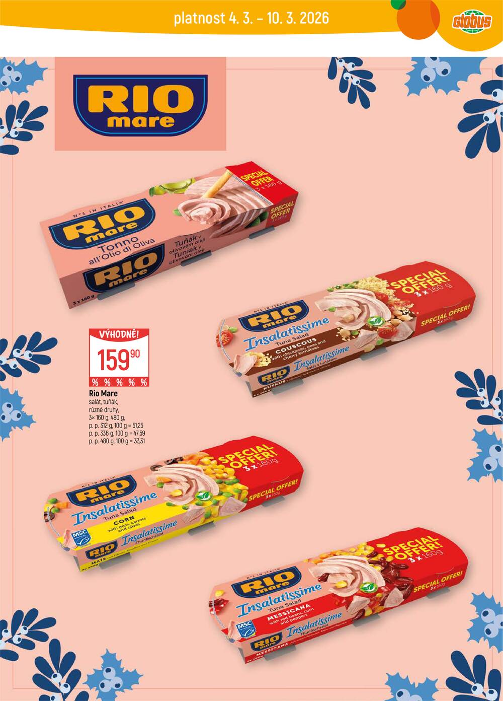 Akční leták Globus 4.3. - 10.3.2026 - Globus Praha - Zličín