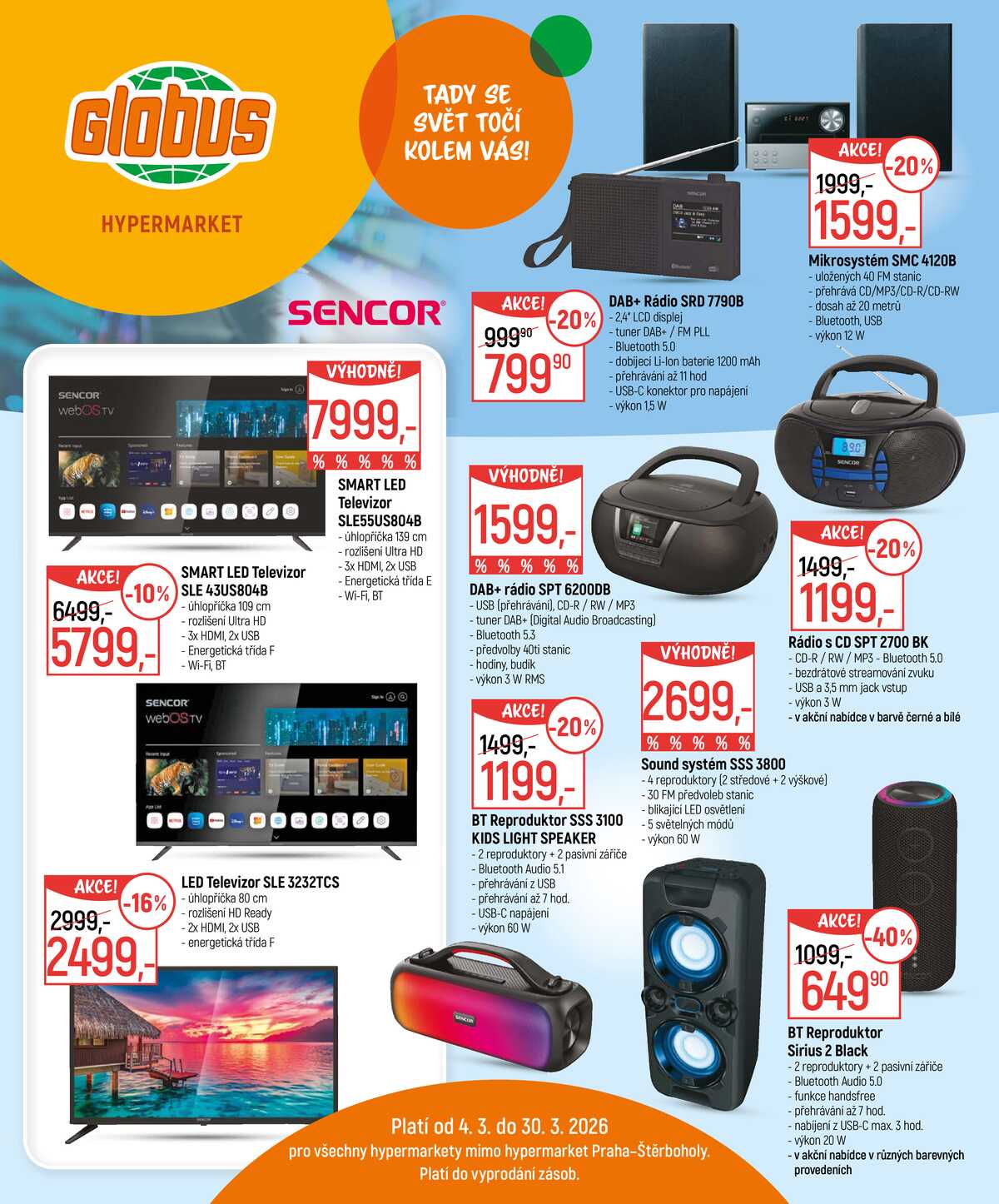 Akční leták Globus 4.3. - 30.3.2026 - Globus Opava strana 1