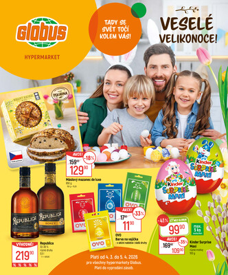 Akční leták Globus 4.3. - 5.4.2026 - Globus Brno Ivanovice