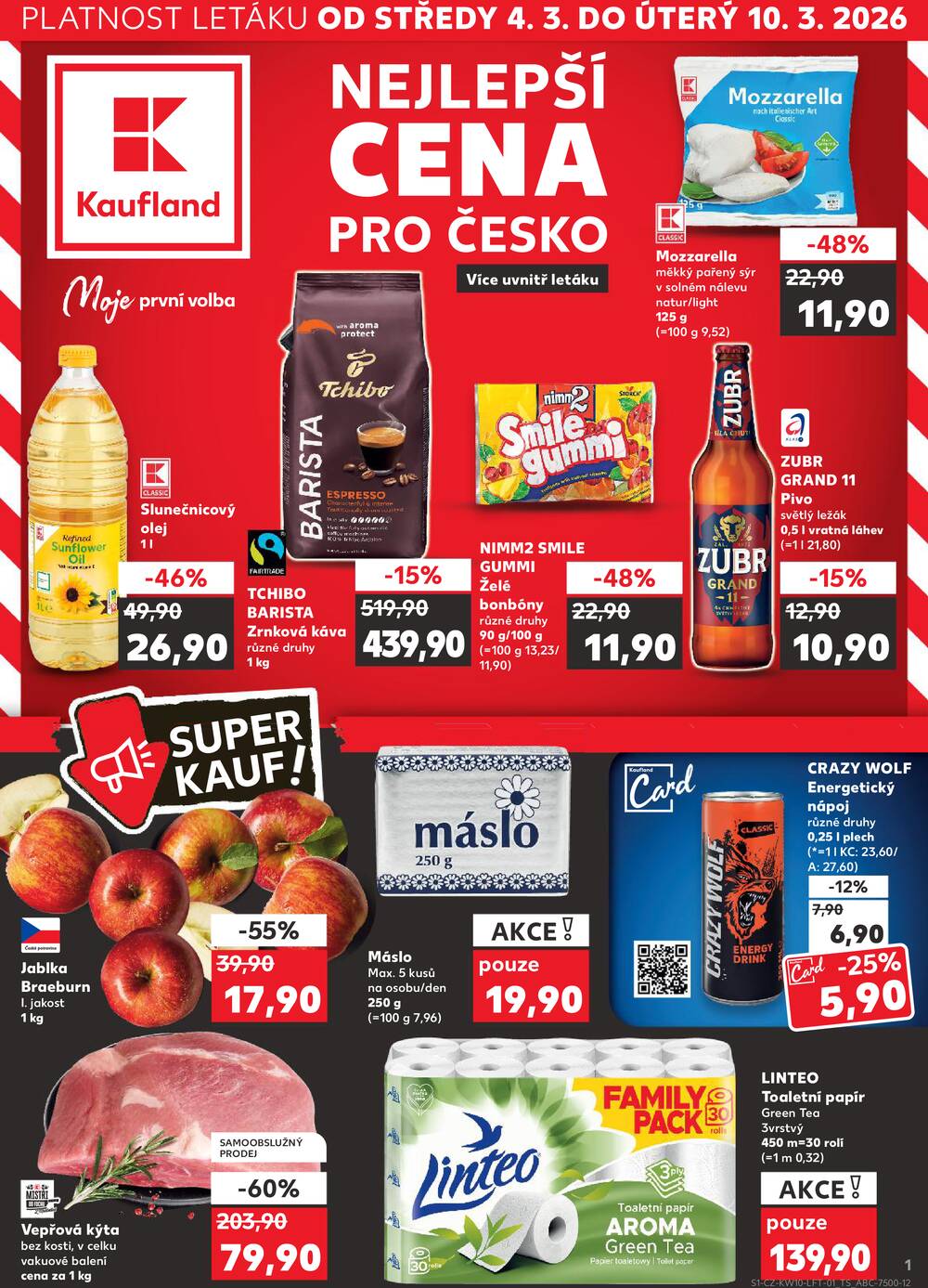 Leták Kaufland - Kaufland 4.3. - 10.3. - Kaufland - Velké Meziříčí - strana 1