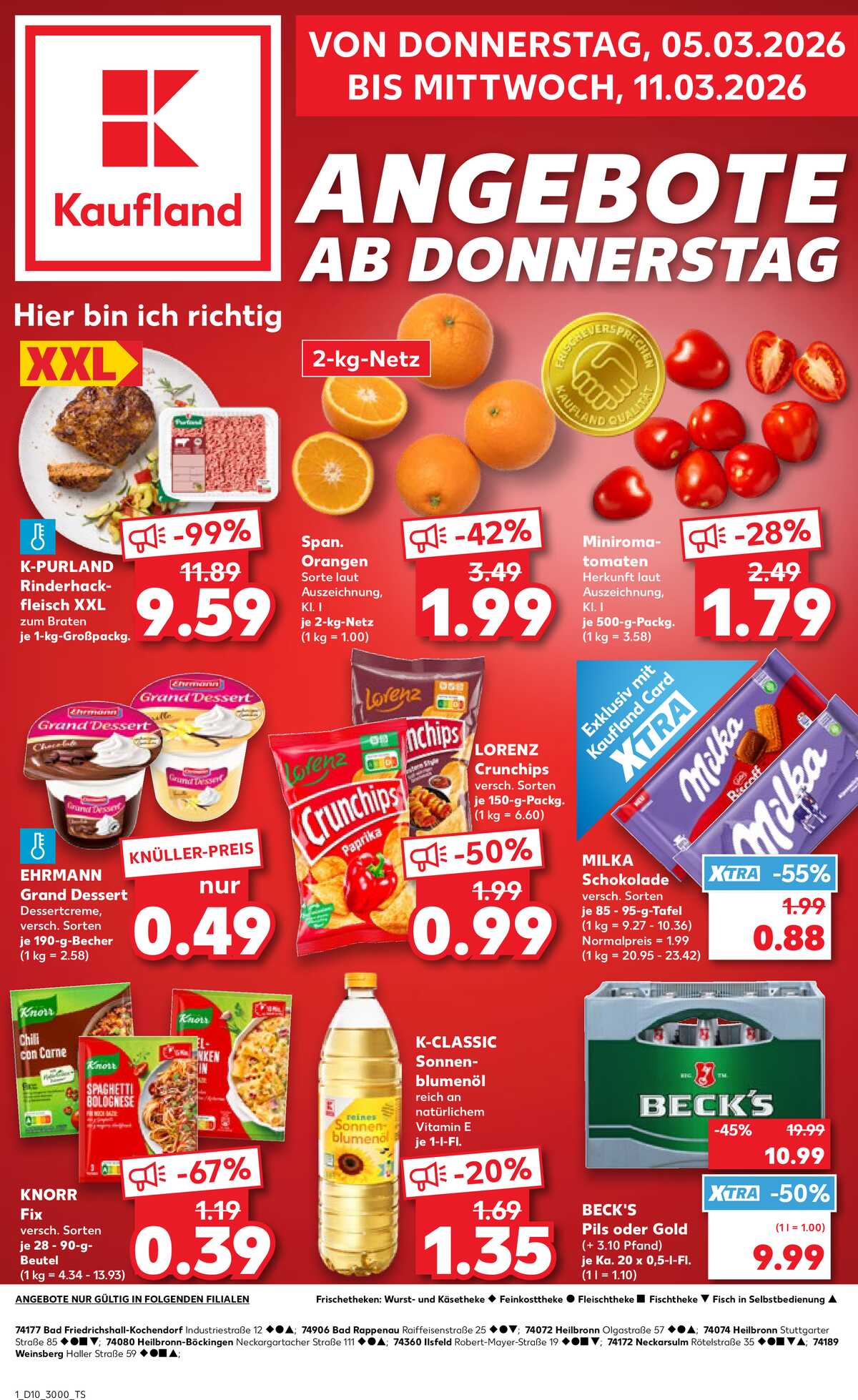 Leták Kaufland Německo 5.3.-11.3.2026 strana 1