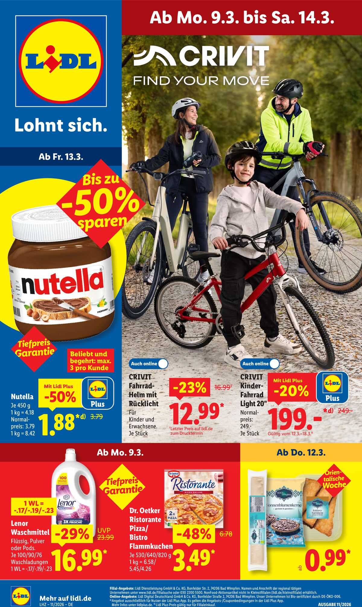 Leták Lidl Německo 9.3.-14.3.2026 strana 1