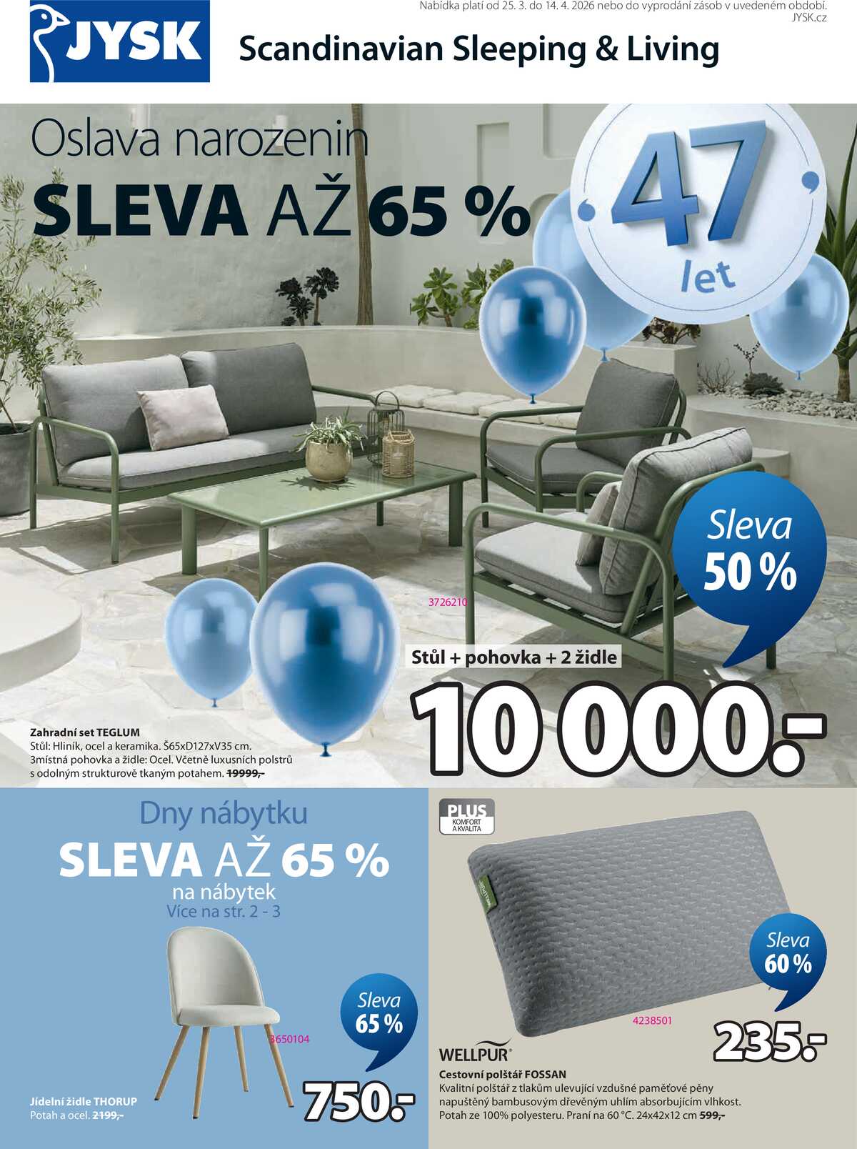 Jysk od 25.3. do 14.4.2026 strana 1