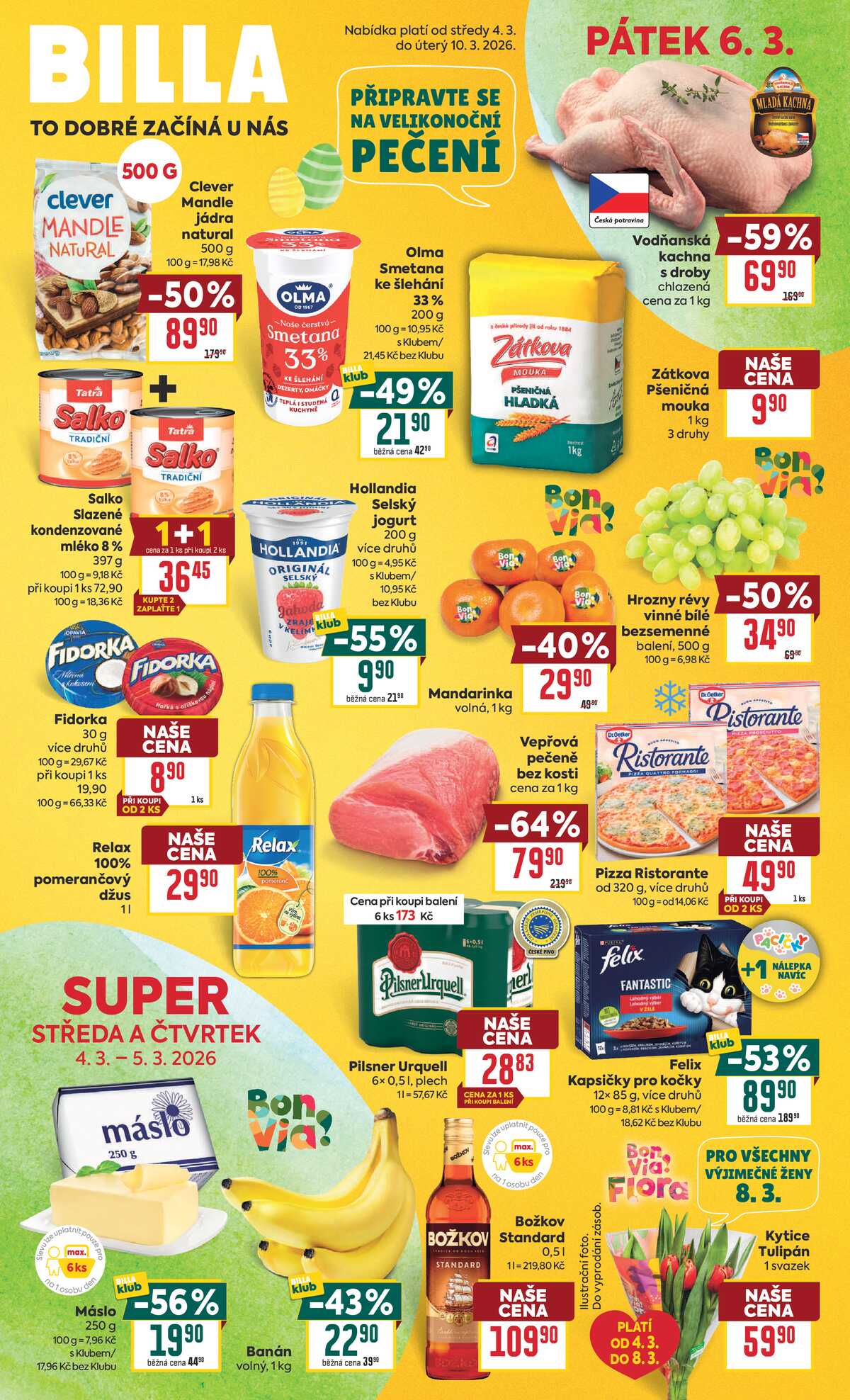 BILLA malý leták od 4.3. do 10.3.2026 strana 1