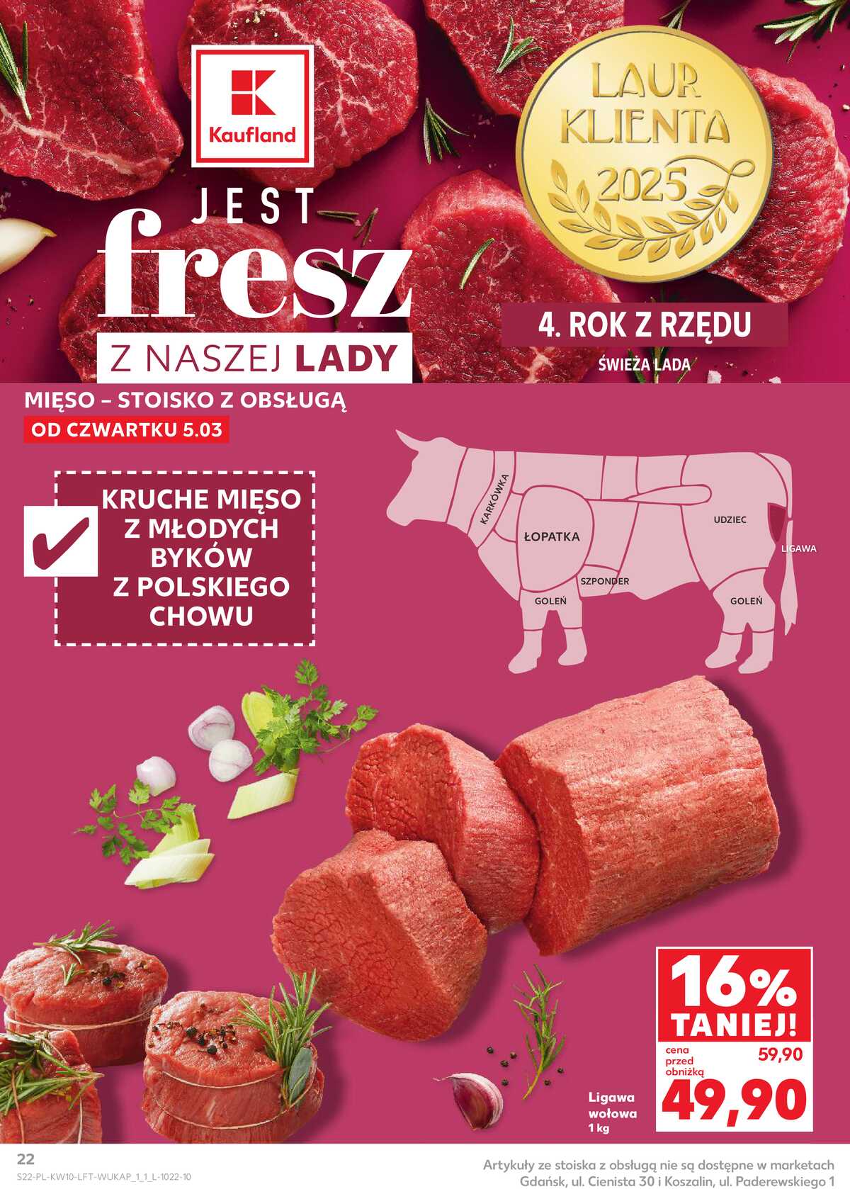 Leták Kaufland Polsko 5.3.-11.3.2026 - Noviny týdne strana 22