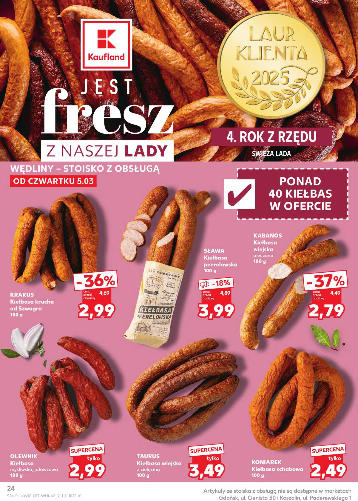 Leták Kaufland Polsko 5.3.-11.3.2026 - Noviny týdne strana 24