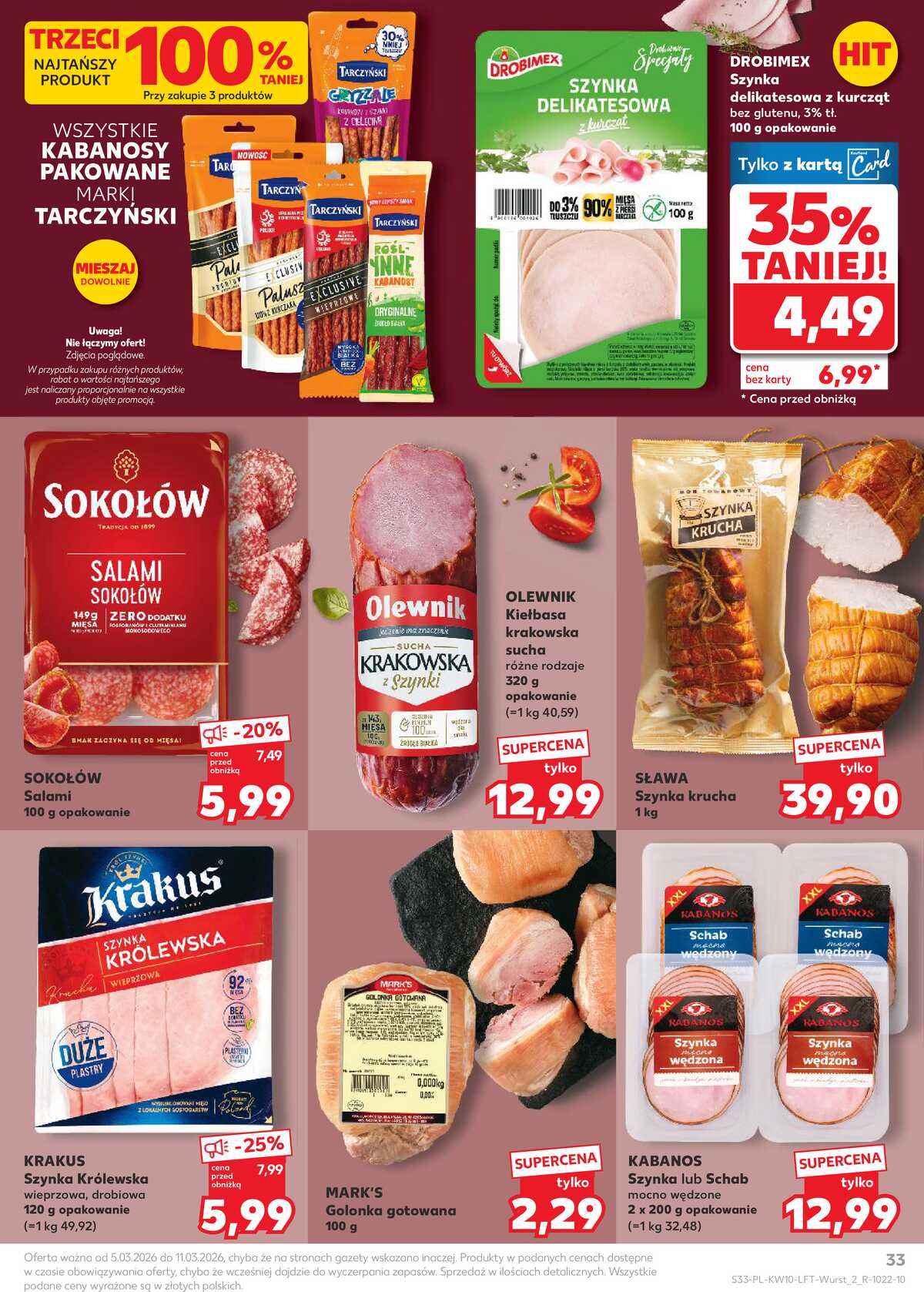 Leták Kaufland Polsko 5.3.-11.3.2026 - Noviny týdne strana 33