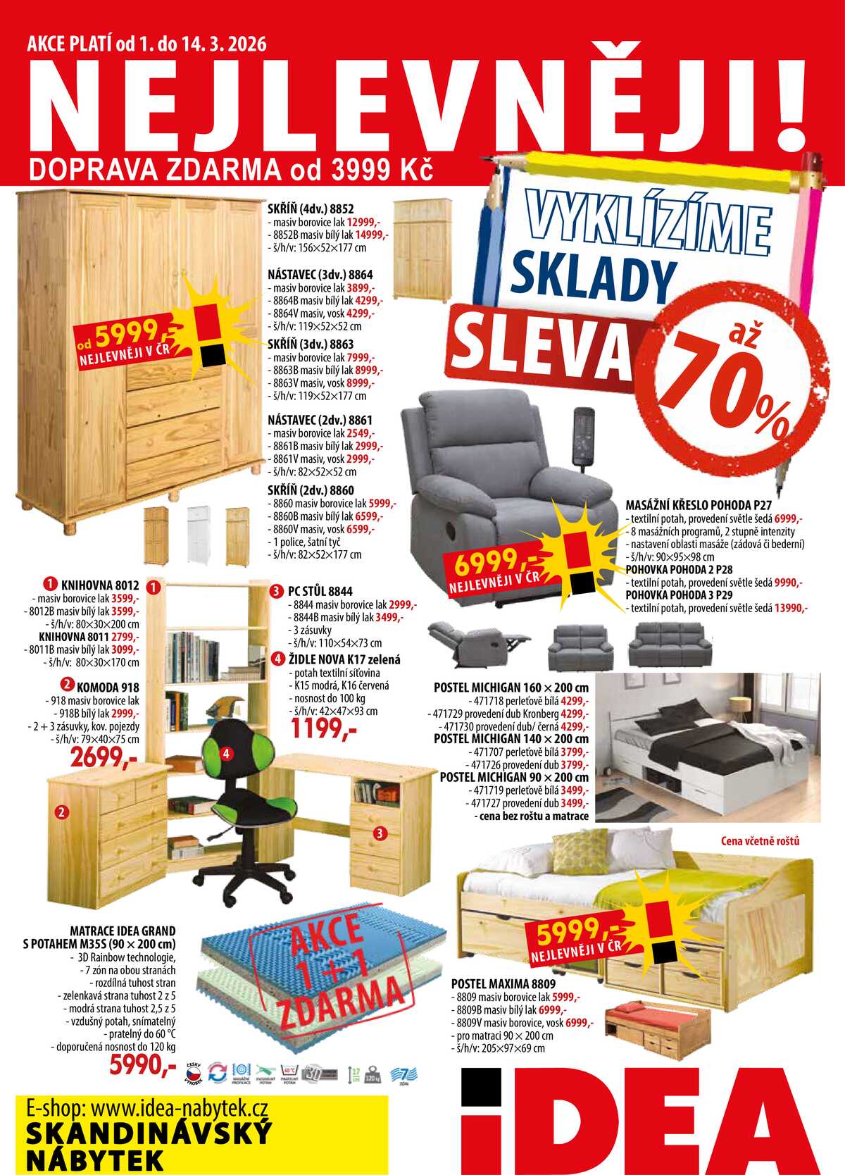 IDEA nábytek od 1.3. do 14.3.2026 strana 1