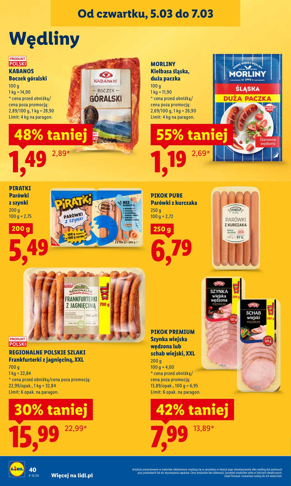 Leták Lidl Polsko 5.3.-7.3.2026 strana 42
