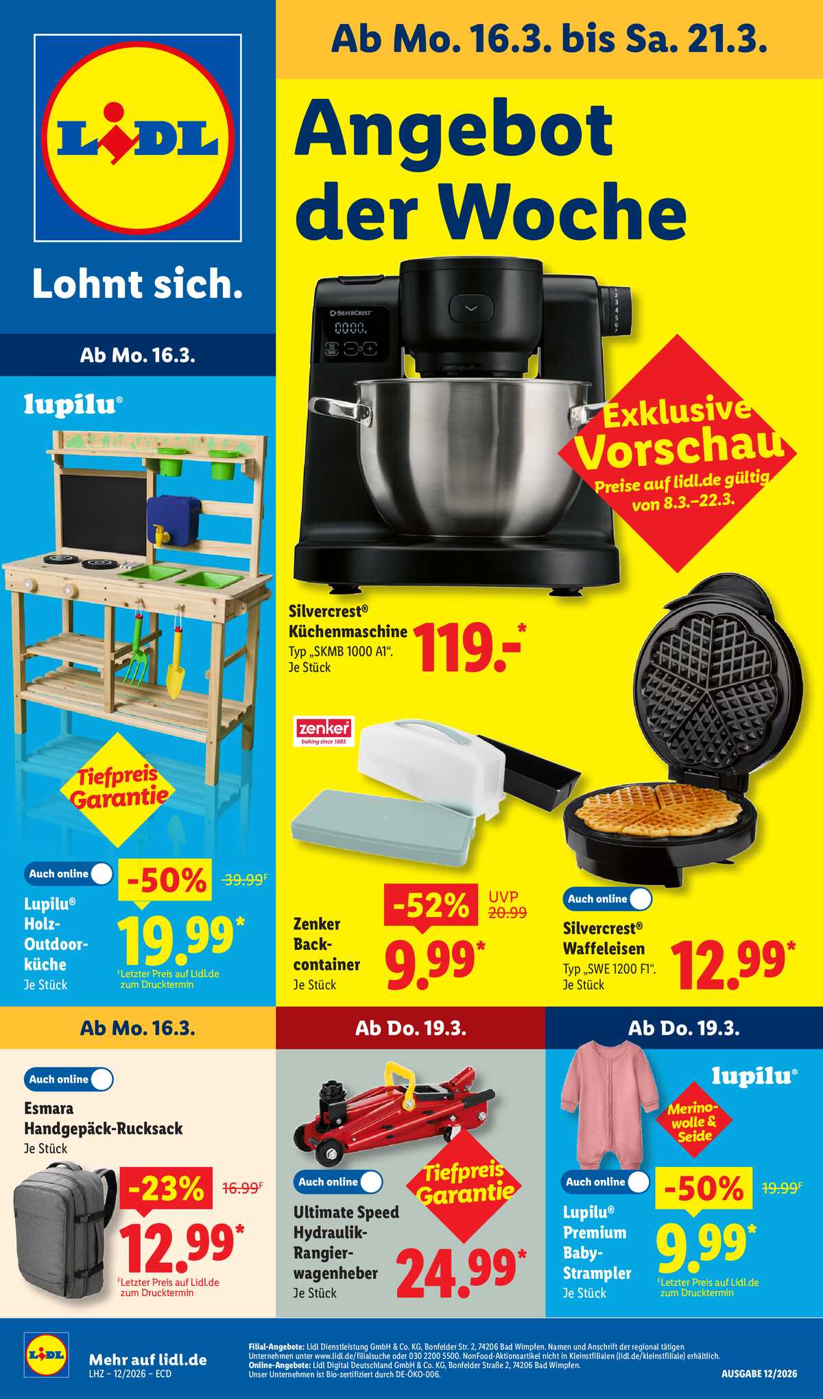 Leták Lidl Německo 16.3.-21.3.2026 strana 1