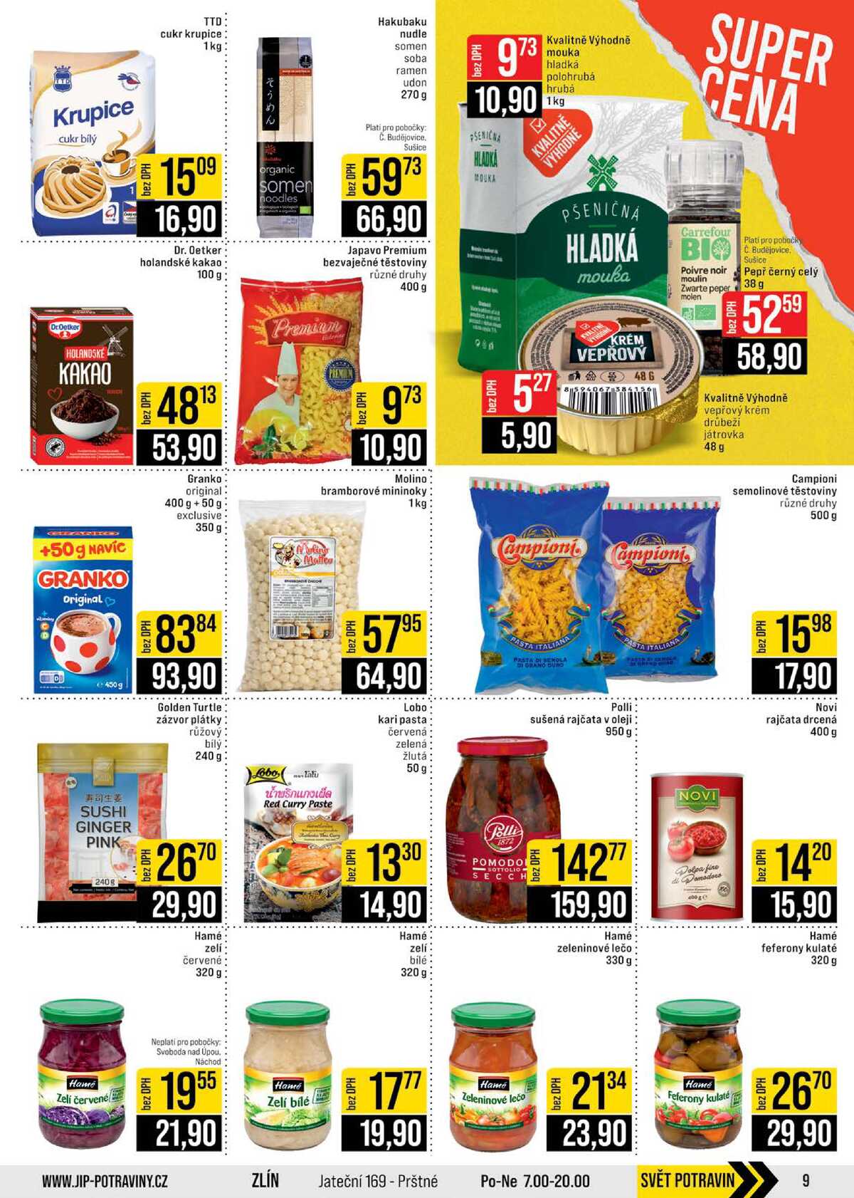 JIP Cash & Carry České Budějovice, Most, Náchod, Polička, Sušice a Svoboda nad Úpou od 4.3. do 10.3.2026 strana 9