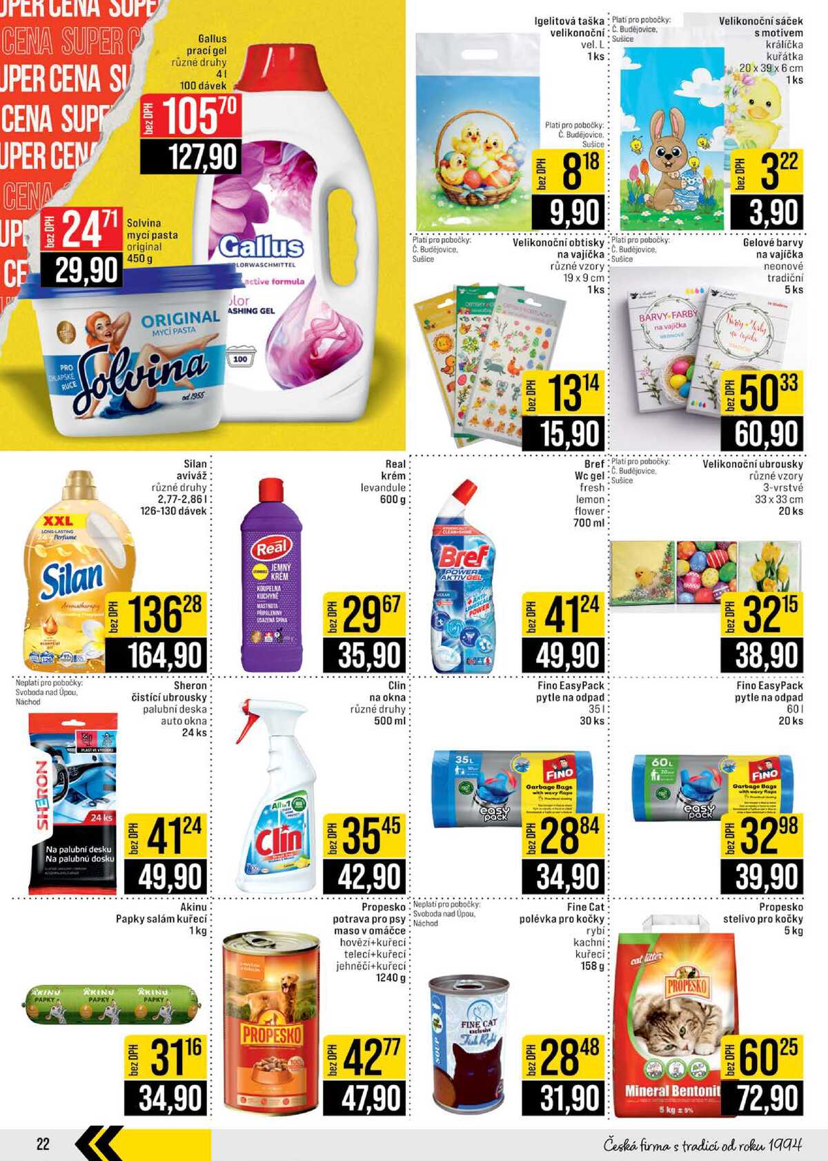 JIP Cash & Carry České Budějovice, Most, Náchod, Polička, Sušice a Svoboda nad Úpou od 4.3. do 10.3.2026 strana 22