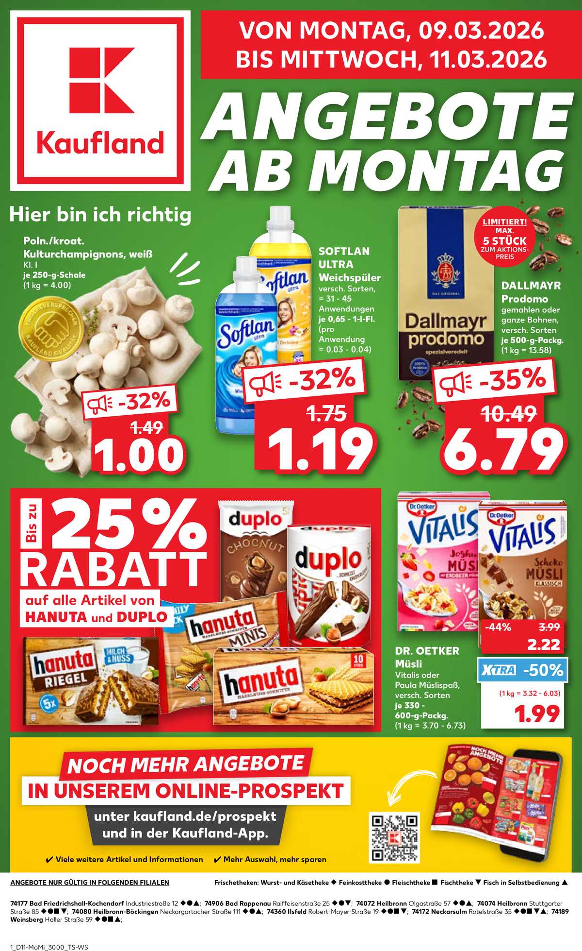 Leták Kaufland Německo 9.3.-11.3.2026 strana 1