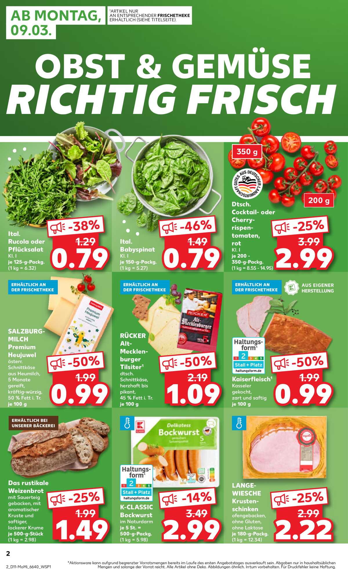 Leták Kaufland Německo 9.3.-11.3.2026 strana 2