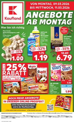 Leták Kaufland Německo 9.3.-11.3.2026