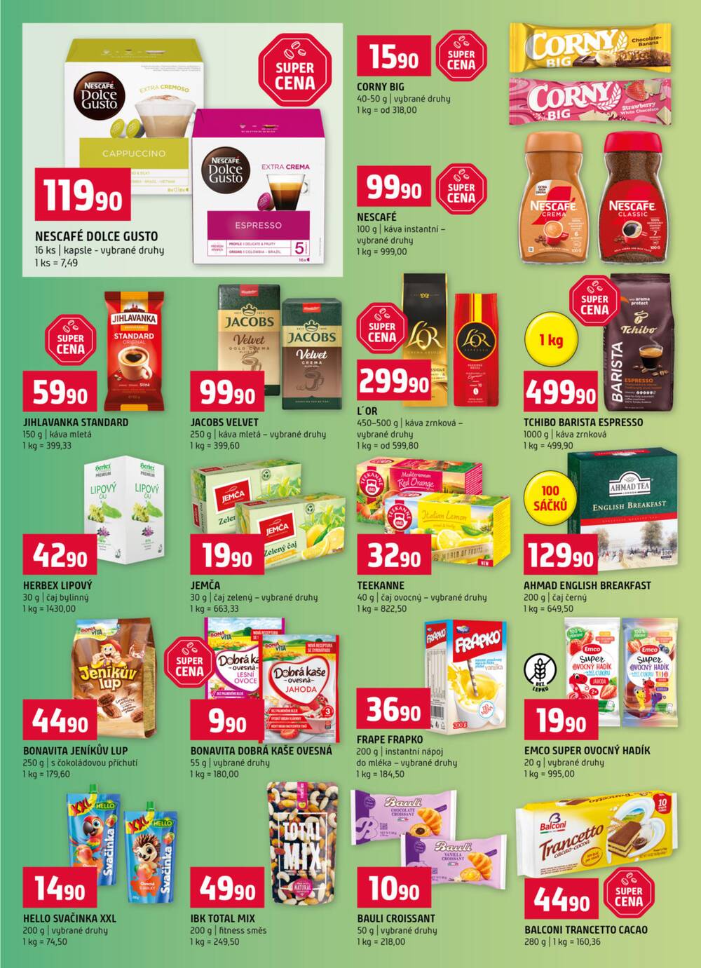 Terno České Budějovice, Třeboň, Trhové sviny, Bechyně, Týn nad Vltavou od 11.3. do 17.3.2026