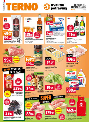 Terno České Budějovice, Třeboň, Trhové sviny, Bechyně, Týn nad Vltavou od 11.3. do 17.3.2026