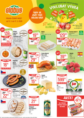 Akční leták Globus 11.3. - 17.3.2026 - Globus Praha - Centrum Černý Most