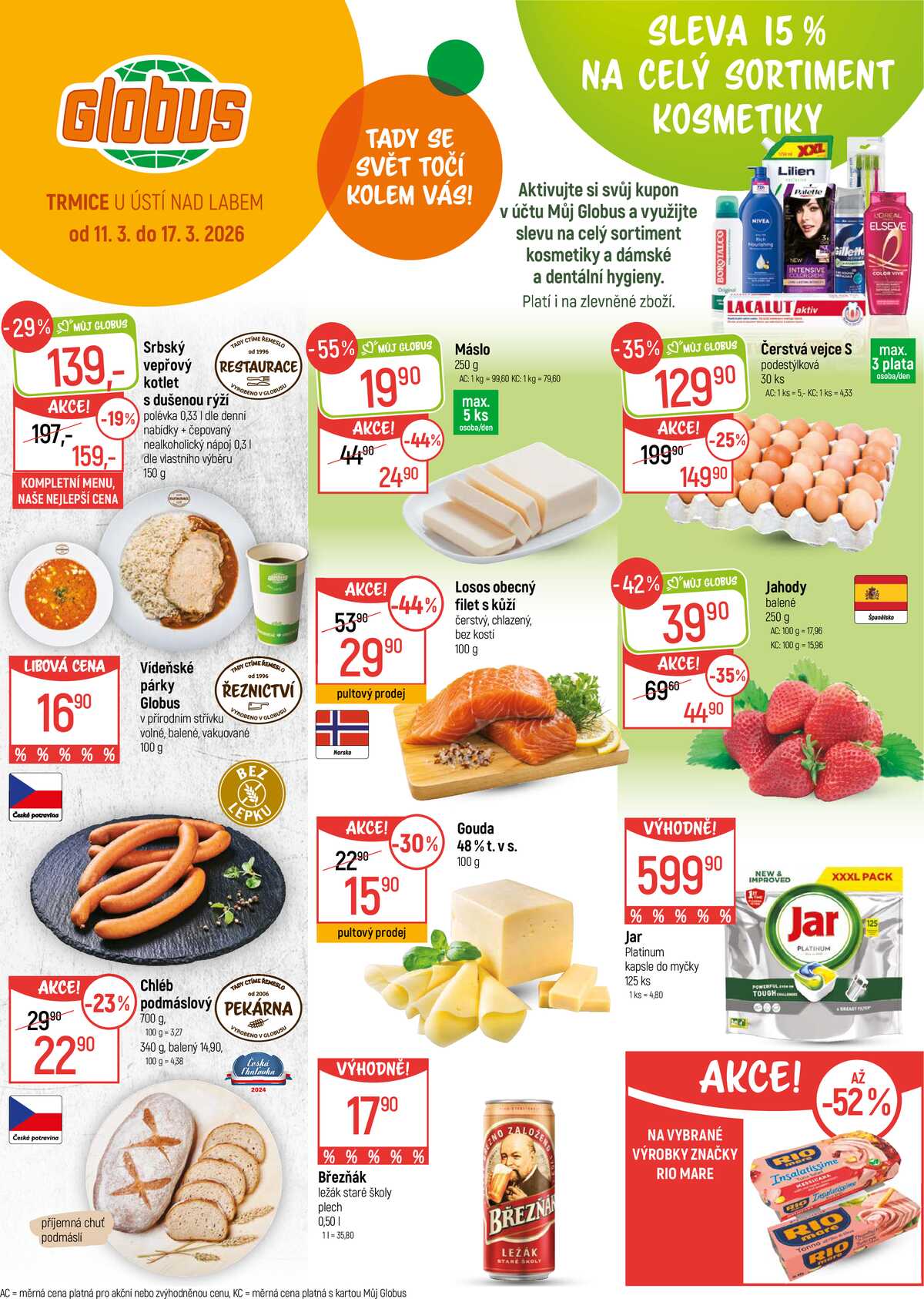 Akční leták Globus 11.3. - 17.3.2026 - Globus Trmice u Ústí nad Labem strana 1