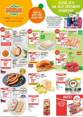 Akční leták Globus 11.3. - 17.3.2026 - Globus Trmice u Ústí nad Labem