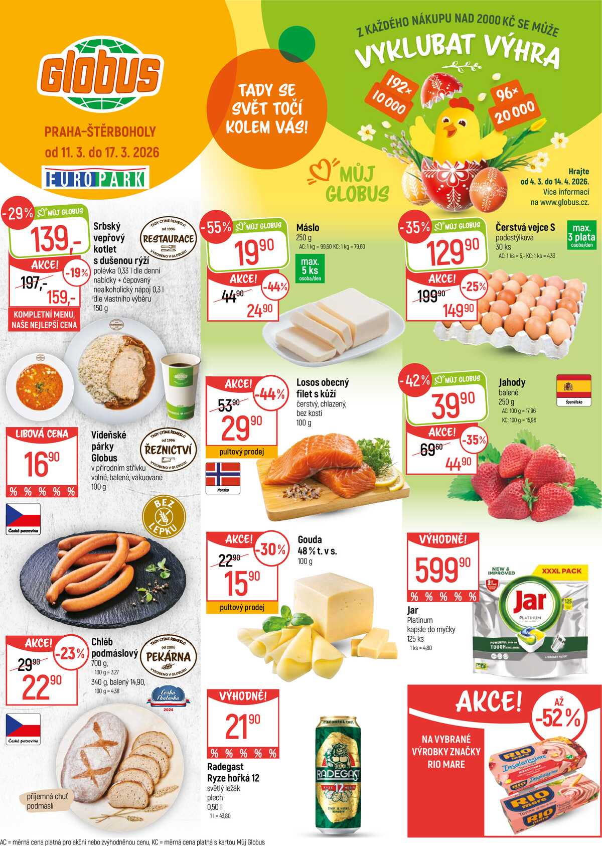 Akční leták Globus 11.3. - 17.3.2026 - Globus Praha - Štěrboholy strana 1