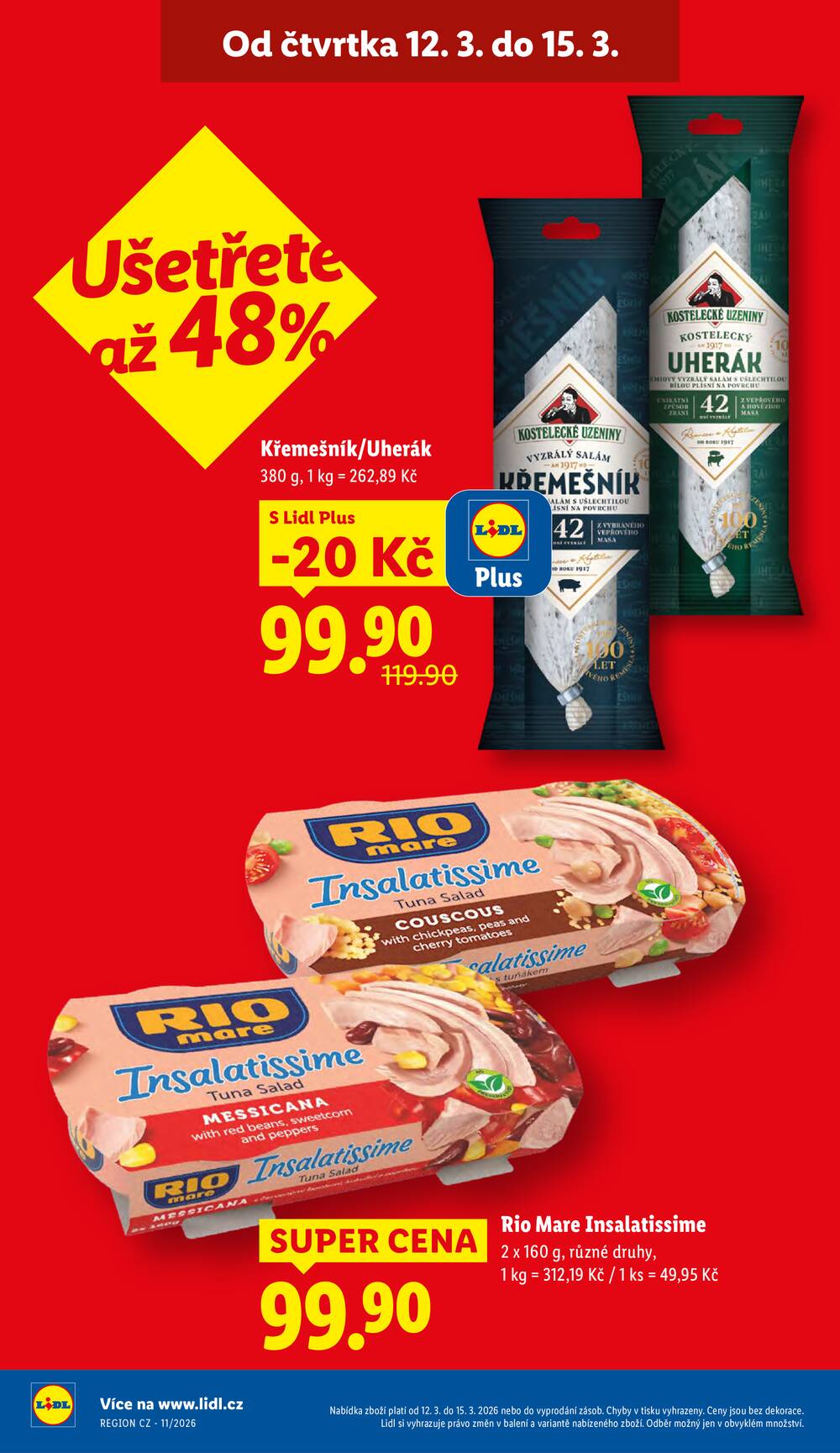 Lidl Čtvrtek od 12.3. do 15.3.2026