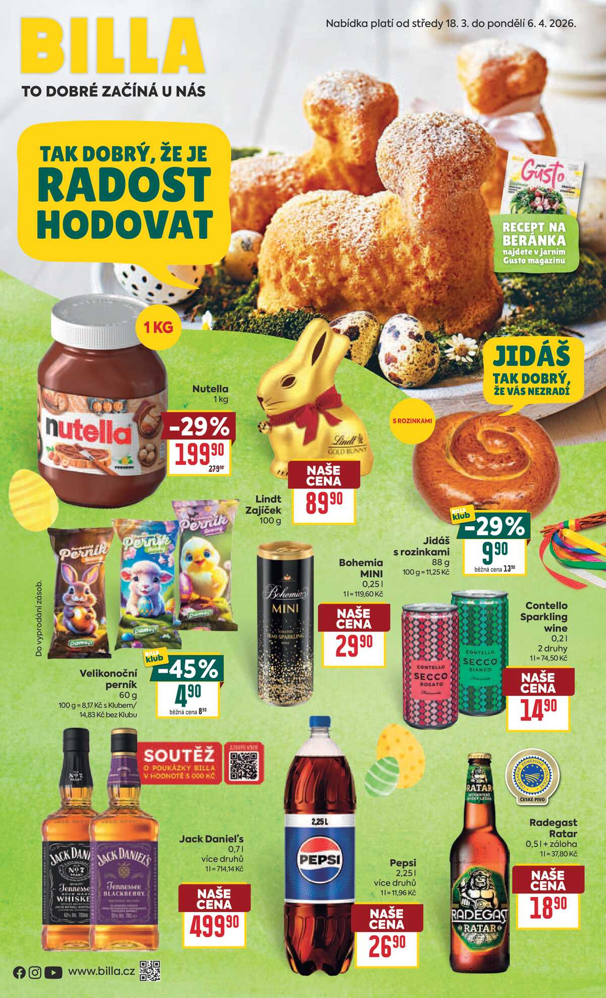 BILLA Velikonoce od 18.3. do 6.4.2026 strana 1